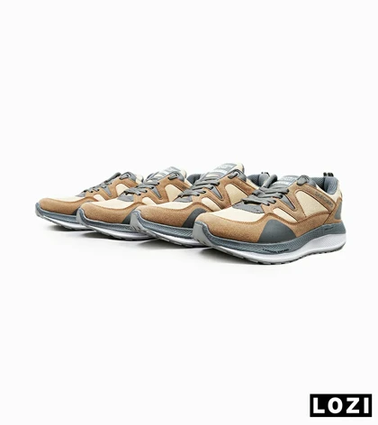 کفش کتانی طبی زنانه و مردانه قهوه ای کرم فیلی SKECHERS archfit v02 مدل 4717