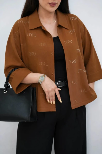 شومیز لینن | شومیز لینن miu miu کد 481