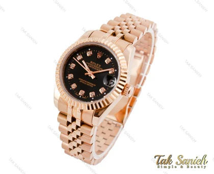 ساعت رولکس زنانه دیت جاست رزگلد سایز متوسط Rolex-3512-G