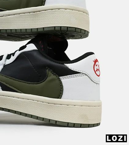 کفش کتانی مردانه کرم مشکی سفید زیتونی NIKE travis scott