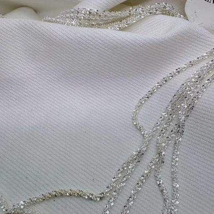 زنجیر استیل نقره‌ای مدل «خاویاری» (بافت پرانعطاف) | درخشان و اقتصادی