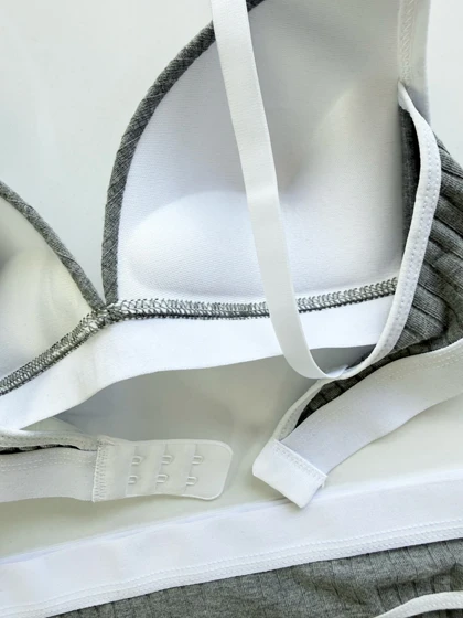 ست شورت و سوتین دخترانه پوش آپ دار کبریتی نوشته کلوین کلاین Calvin klein فیتن Fitan