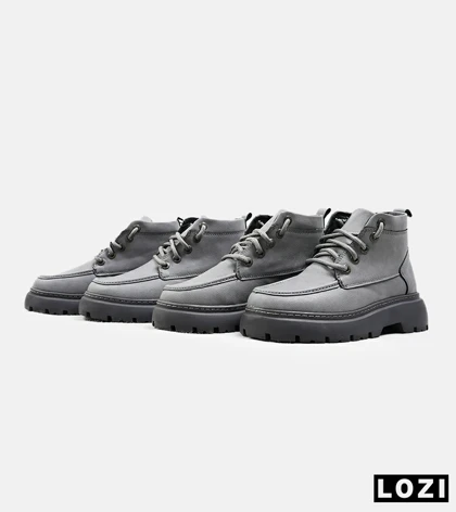 نیم بوت چرمی مردانه طوسی Timberland