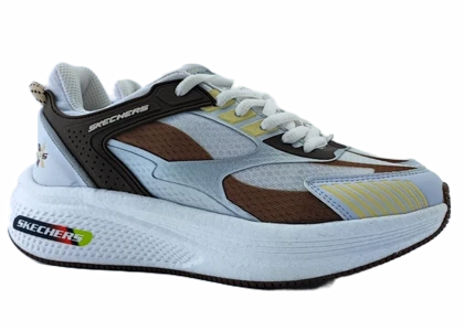 کفش اسپرت و روزمره مردانه برند اسکچرز Skechers مدل مانستر مشکی سفید قهوه‌ای کد 382