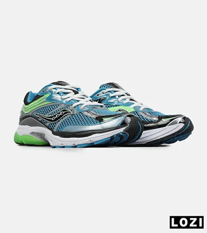 کفش کتانی مردانه و زنانه آبی سبز Saucony pro grid omni 8 مدل 8890