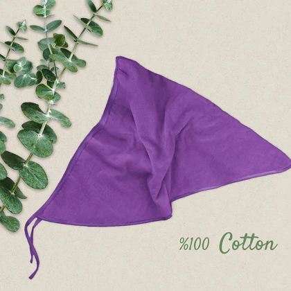 حوله سر طرح ساده مدل روسری رنگ ارغوانی