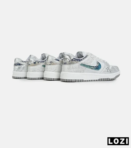 کفش کتانی مردانه و زنانه سفید آبی NIKE dunk low steam puppet