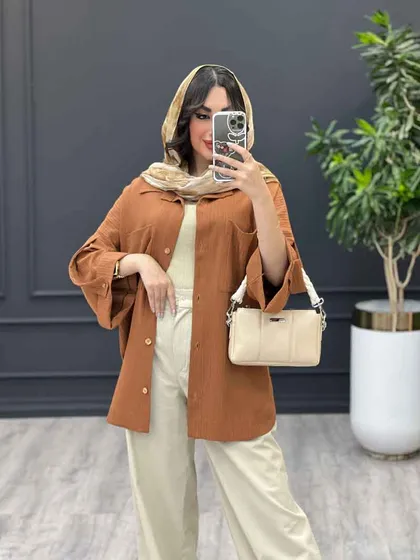 مانتو دو جیب آستین پاگن