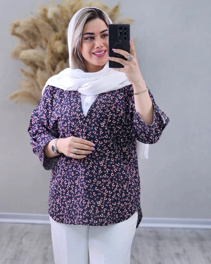 شومیز گل‌گلی