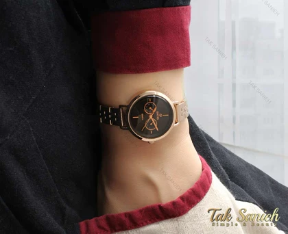 ساعت داتیس طرح سه موتوره رزگلد زنانه Datis-3754-L