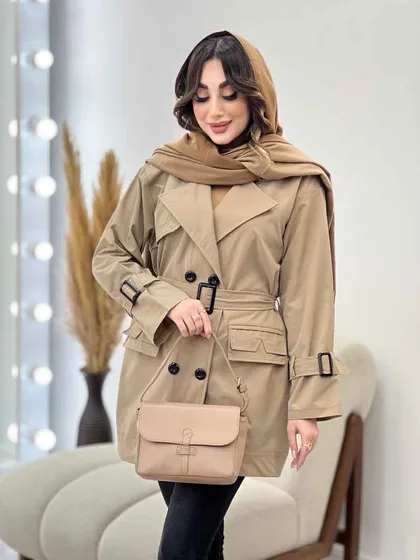 بارانی سرجیب دوبل ژیله دار