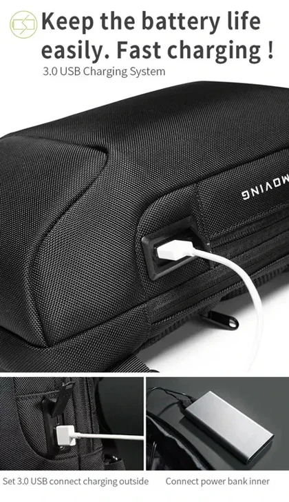 کیف بادی بگ اورجینال بنج مدل BANGE - BG22085 + قفل ضد سرقت