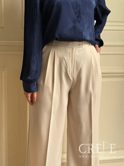 شلوار کرپ کنزو پیله دار قد 112