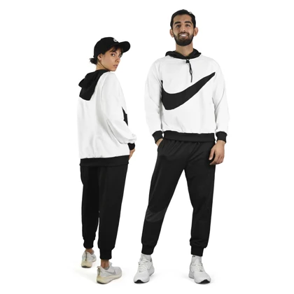 ست هودی و شلوار ورزشی نایک مدل 93018 سفید