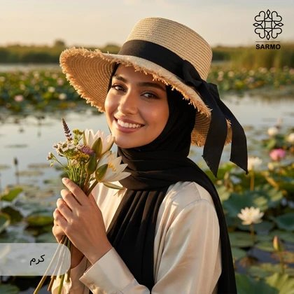 کلاه زنانه ساحلی طرح حصیری