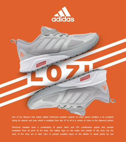 کفش کتانی مردانه و زنانه طوسی ADIDAS climacool