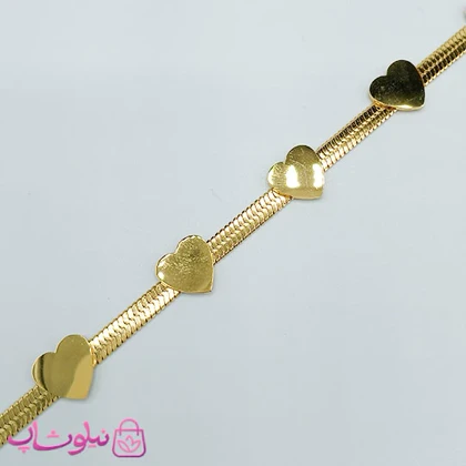 دستبند زنانه استیل مدل قلبی کد 1392