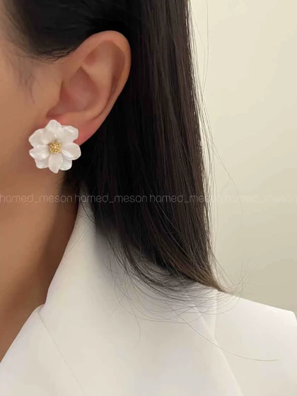گوشواره گل سرامیکی