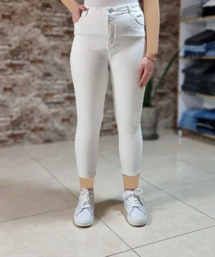 شلوار جین اسکینی سفید زنانه