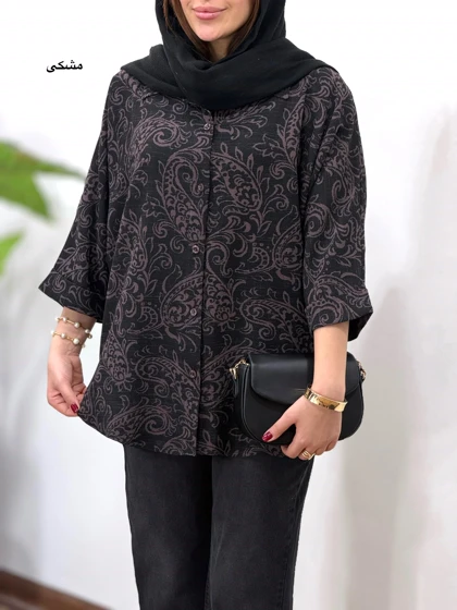 تونیک مانتویی لینن آبرنگ