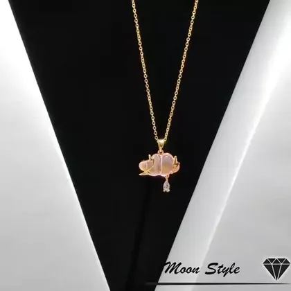 گردنبند دخترونه استیل مدل ابرصورتی ارسال رایگان