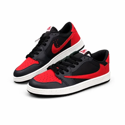 کفش کتانی مردانه مدل نایکی ترویس مشکی قرمز سرمه ای Nike travis