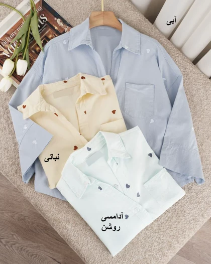 شومیز لینن قلبی کد 30248