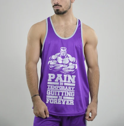 ست رکابی و شلوارک ورزشی مردانه مدل PY-Pain-4H0878 بنفش