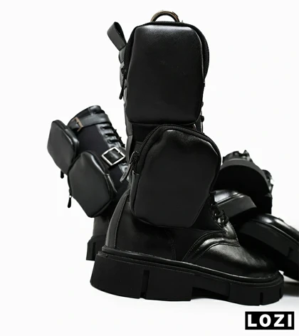 بوت مردانه بگ دار مشکی ZARA مدل 5010