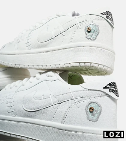 کفش کتانی مردانه و زنانه سفید نایک NIKE jordan Vodoo مدل 6185