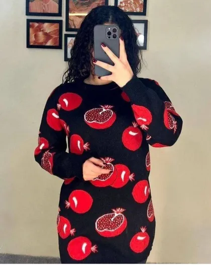 بلوز بافت یلدایی انار کد 90827