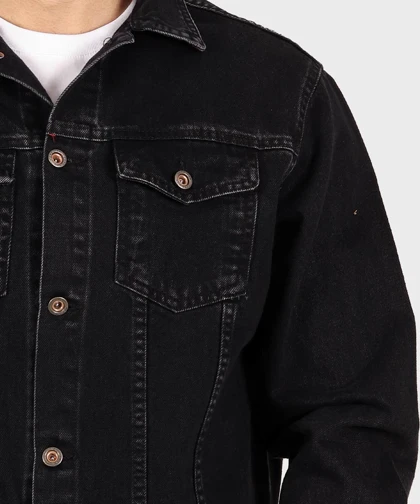 کت جین ذغالی ساده 0264