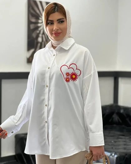 شومیز مانتویی قلبی