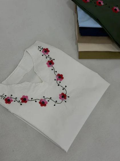 مانتو لینن گلدوزی نرگس کد 7033