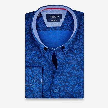 پیراهن لینن طرحدار 0266105c-5