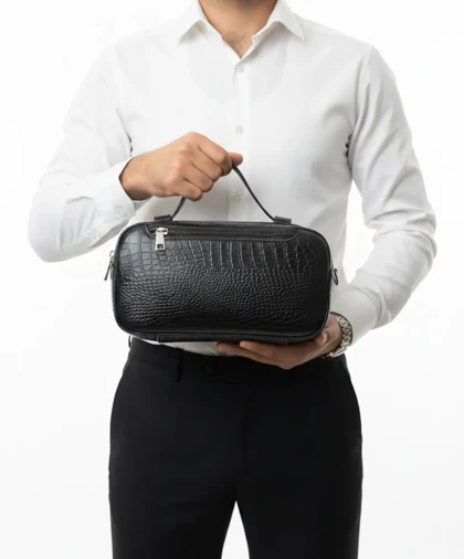 کیف دستی چرم طبیعی کاویان