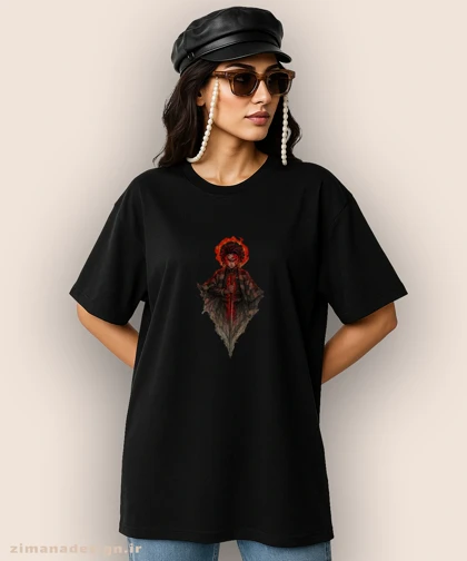 تیشرت لش مردانه و زنانه طرح شیطان کش شخصیت تانجیرو کد 939