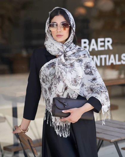 شال لینن طرحدار HQuality 20631