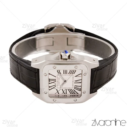 ساعت کارتیه زنانه مدل سانتوس سیلور مشکی 105593