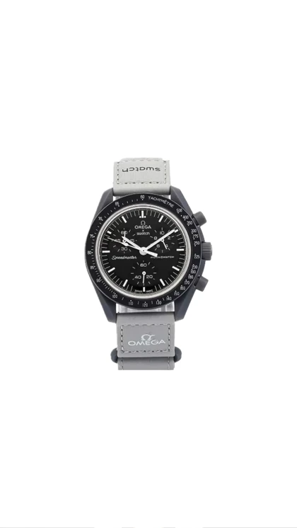 ساعت امگا سواچ عطارد بند طوسی Omega Swatch to the Moon