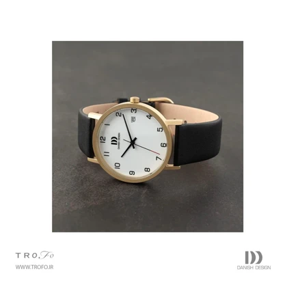 ساعت مچی عقربه ای مردانه دنیش دیزاین (Danish design) مدل IQ81Q1273 Rhine NMBRS Satin Gold Date Large