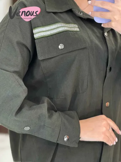 مانتو لینن جیب نواردوزی