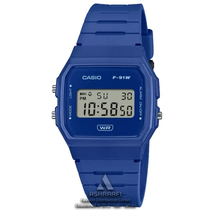 ساعت کاسیو دیجیتالی آبی Casio F-91WB-2A1
