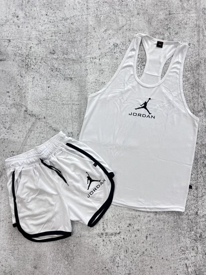 ست اقتصادی شامل رکابی و شلوارک جوردن با 6 رنگ