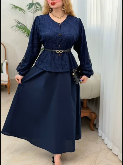 شومیز دامن دانتل 3791