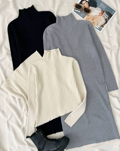 پیراهن بافت قد 100 کد 5139