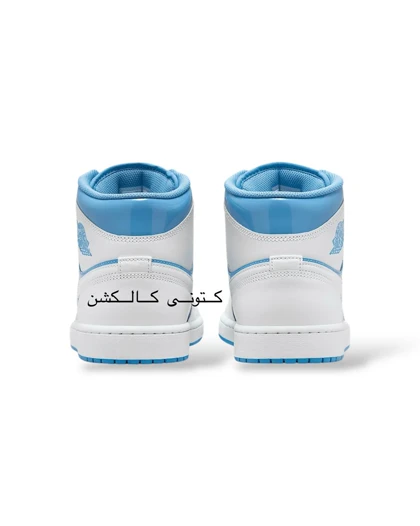 کتانی نایک ایر جردن وان ساق‌دار nike air jordan 1 Mid SE white/legend Blue