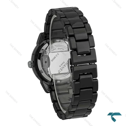 ساعت زنانه شنل سرامیکی مشکی عقربه آبی Chanel-7464-L