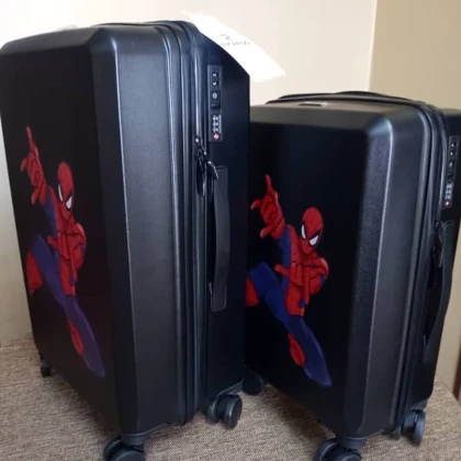 چمدان کودک مرد عنکبوتی سایز 24 رنگ مشکی ricardobeverlyhills