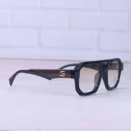عینک آفتابی گوچی فریم مشکی عدسی زرد 2486/3